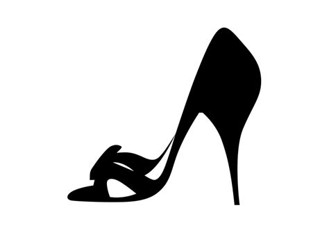 High Heel Shoe Vector Silhouette