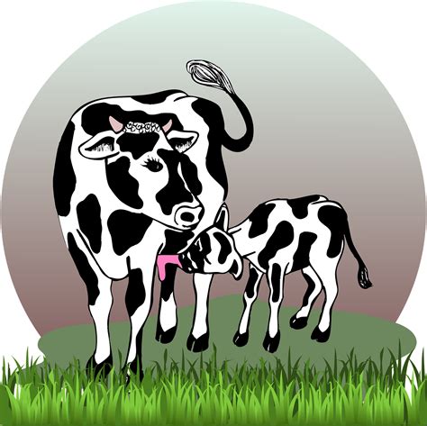 Download Cow With Calf, Cow, Calf. Royalty-Free Vector Graphic - Pixabay