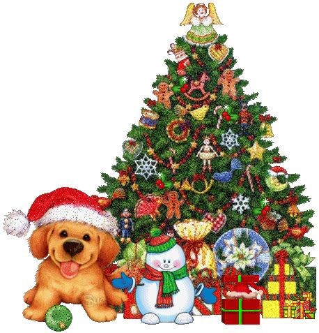 Animated Christmas Tree With Gifts and Snowman | Gallery Yopriceville - High-Quality Free Images ...