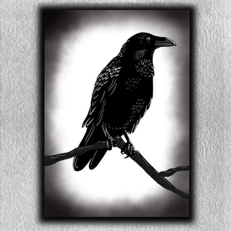 Raven Art Print | Etsy