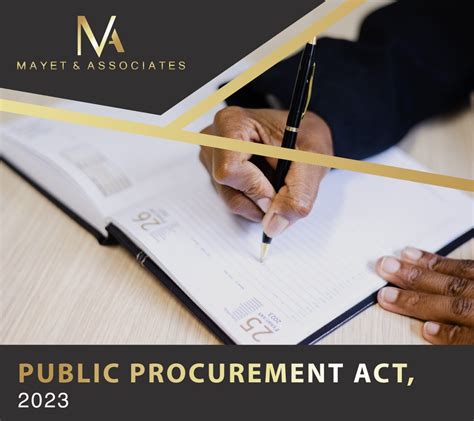 Public Procurement Act, 2023 - Mayet & Associates | Lesotho