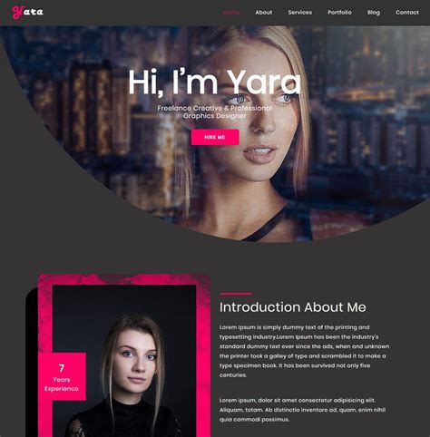 Portfolio Website Templates Free Download