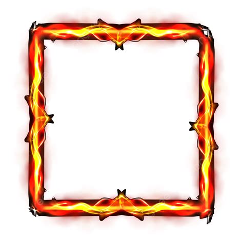 Fire Frame Vector Transparent, Fire Transparent, Fire Flame Vector ...