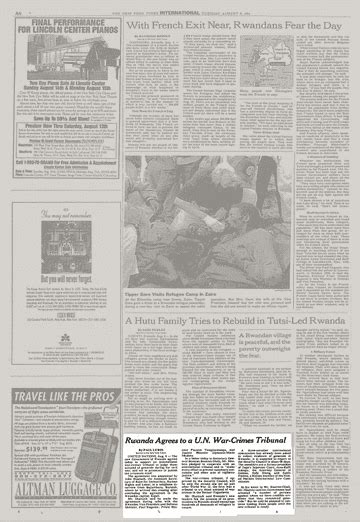 Rwanda Agrees to a U.N. War-Crimes Tribunal - The New York Times