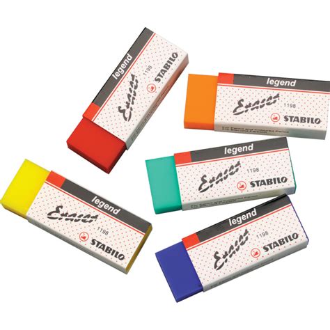 Stabilo STABILO LEGEND COLOURED PLASTIC ERASER 1198/20 | Cromwell Tools