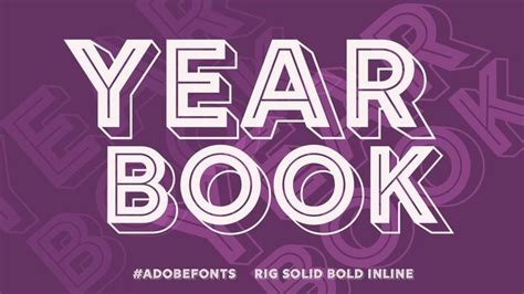 #Adobefonts Rig Solid Bold Inline. Great #yearbook display font | Yearbook, Neon signs, Books