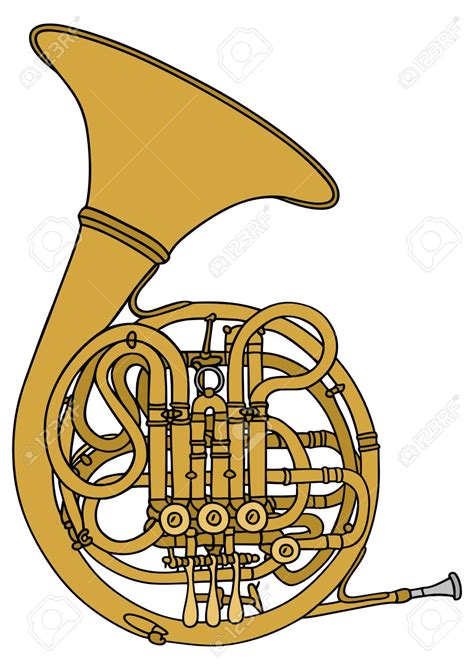 French Horn Drawing at GetDrawings | Free download