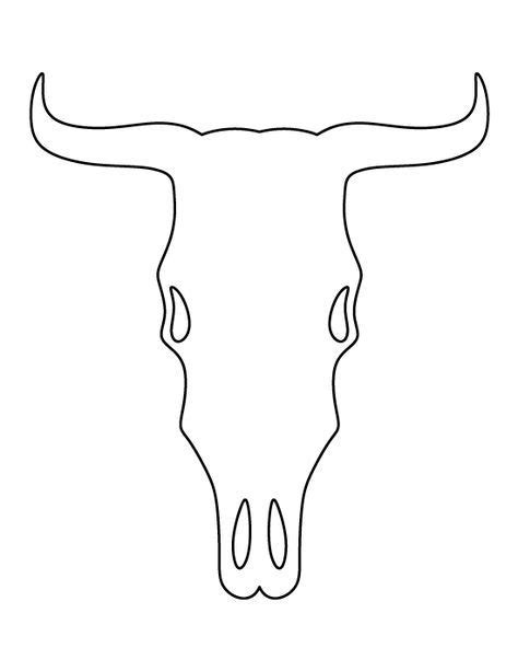 Cow skull pattern. Use the printable outline for crafts, creating ...