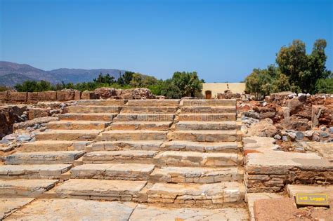 Ancient Archaeological Site in Crete with Stone Ruins Stock Image - Image of greek, itanos ...