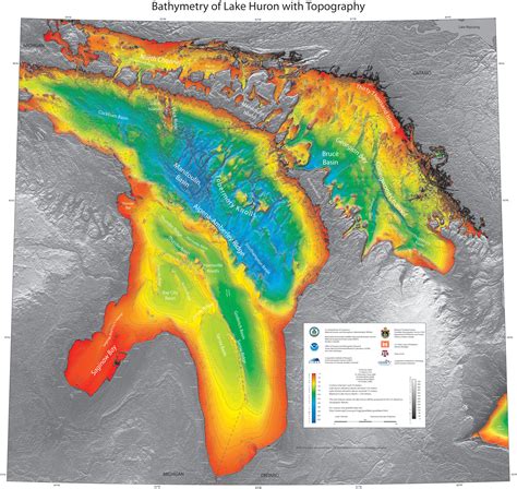 Bathymetry of Lake Huron | NCEI