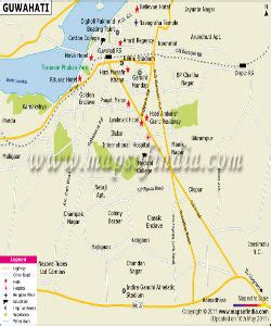 Guwahati On Political Map Of India