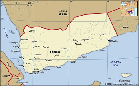 Map of Yemen and geographical facts, Where Yemen is on the world map - World atlas