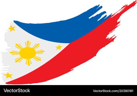 Philippines flag Royalty Free Vector Image - VectorStock