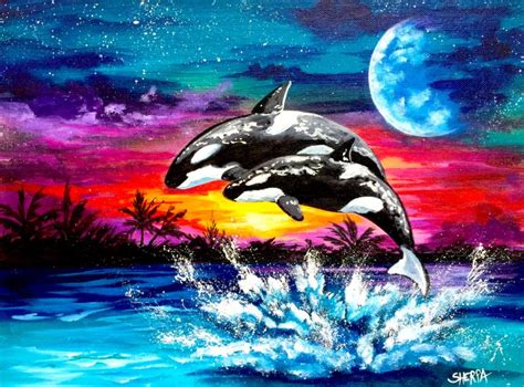 Mystic Killer Whale Step By Step Acrylic Painting Tutorial Live Stream ...