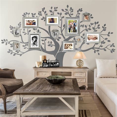 Rustic Living Room - Family Tree Wall Decor - Rustic - Family Room - Miami - by LimeDecals | Houzz