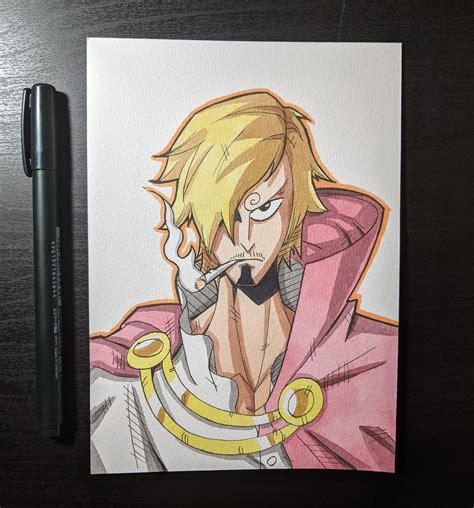 Black Leg Sanji art by me : r/OnePiece