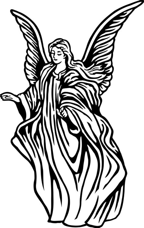 Angel Line Art Clipart | Free download on ClipArtMag