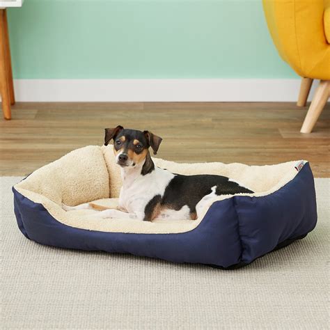 ASPCA Microtech Cuddler Dog Bed, Blue - Chewy.com