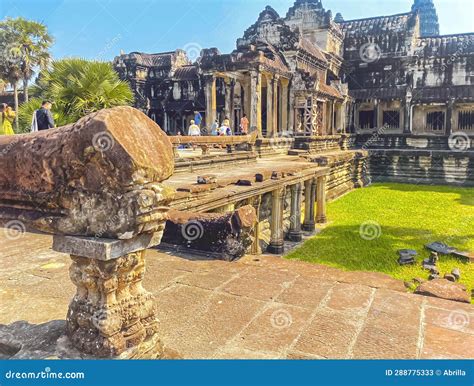 Angkor Wat, a Temple Complex in Honor of the God Vishnu, Built in the Angkor Region, Siem Reap ...