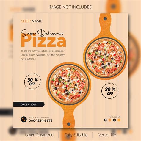 Premium Vector | Pizza Post Design