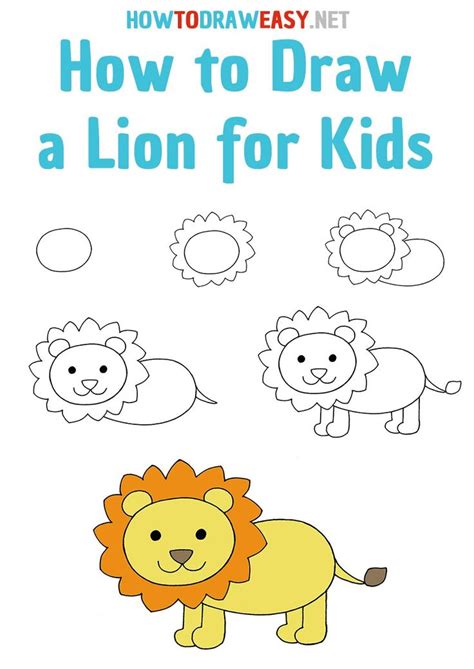 how to draw a lion easy - Katelin Ostrander