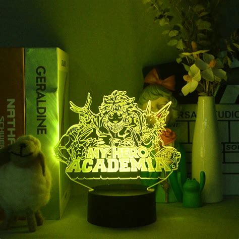 "3D Nightlight My Hero Academia Table Lamp Anime Boy Girl Cool Teenager Bedroom Decor Manga Cute ...