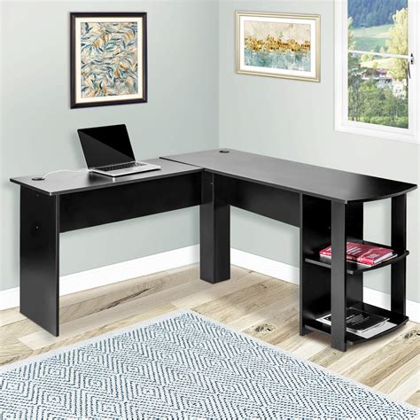 Best l shape gaming desk with shelves - Your House