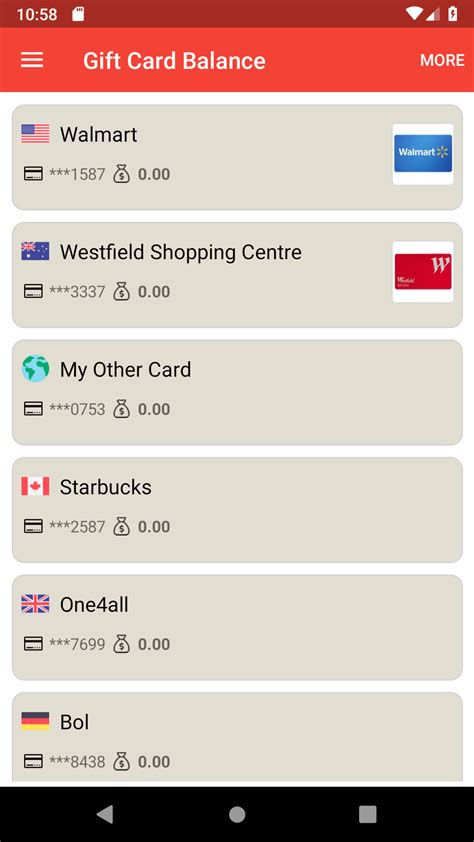 Gift Card Balance (balance check of gift cards) - App on Amazon Appstore