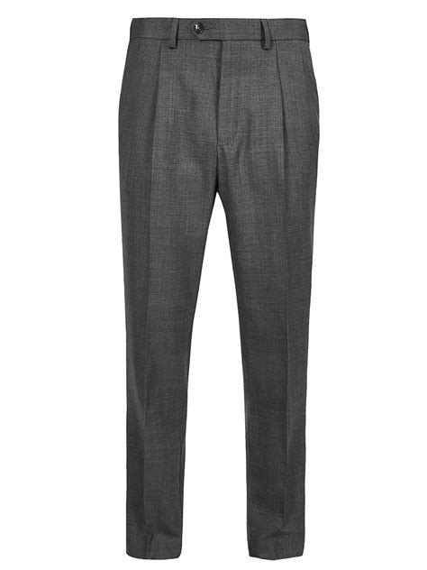 Marks and Spencer - - M&5 GREY Mens Tailored Wool Blend Single Pleat ...