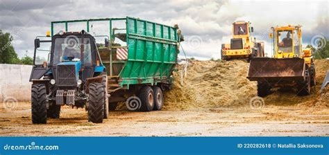 Agricultural Machinery for Harvesting Silage. Stock Photo - Image of work, supply: 220282618