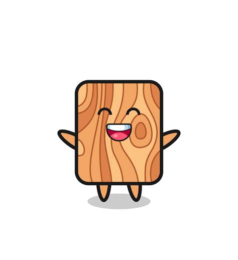 happy baby plank wood cartoon character 6894896 Vector Art at Vecteezy