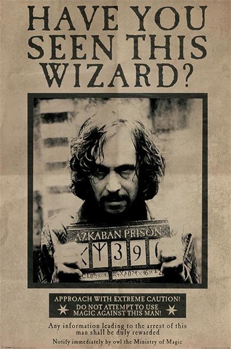 Harry Potter Wanted Have You Seen This Wizard Sirius Black Cool Wall Decor Art Print Poster ...