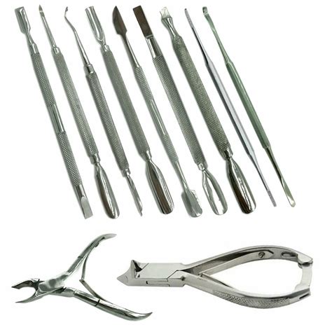 NEW RUST FREE STAINLESS STEEL 11 PC CHIROPODIST PODIATRIST NAIL CARE TOOLS SET - Walmart.com ...