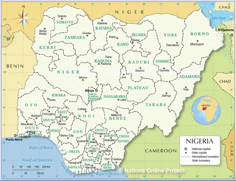 Administrative Map of Nigeria - Nations Online Project