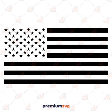 Black United States Of American Flag SVG File, USA Flag SVG | PremiumSVG