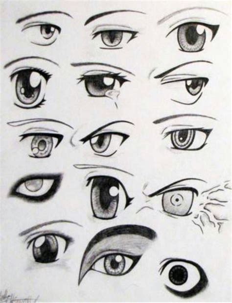 different eyes #anime #manga #eyes #emotions #art #blackandwhite #pencil #paper Cartoon Drawings ...