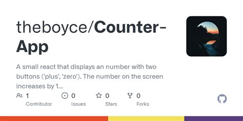 GitHub - theboyce/Counter-App: A small react that displays an number with two buttons ('plus ...