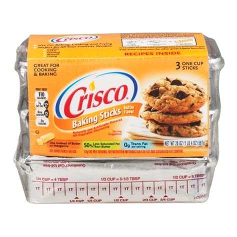 Save on Crisco All-Vegetable Shortening Baking Sticks Butter Flavor - 3 ct Order Online Delivery ...