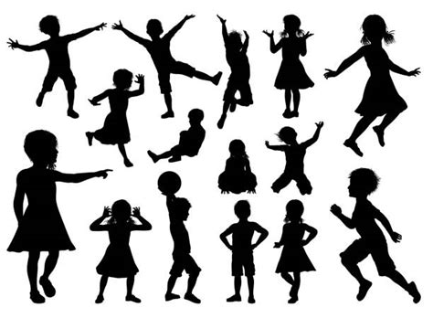 67,800+ Children Silhouette Stock Illustrations, Royalty-Free Vector ...