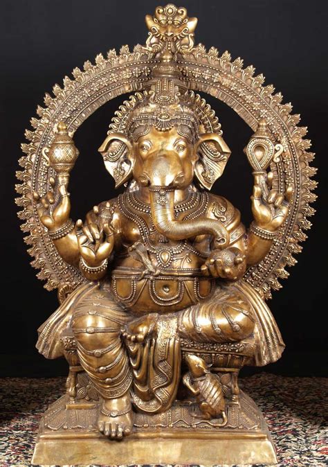 Large Brass Ganesha statue