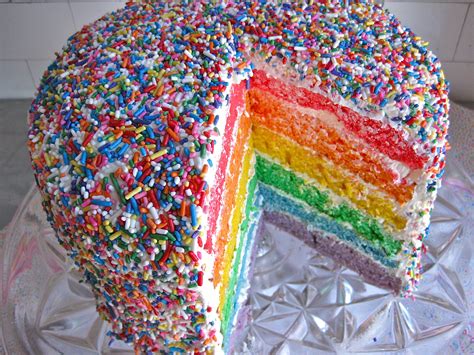 Sprinkled Rainbow Vanilla Cake - Cakes Photo (39924237) - Fanpop