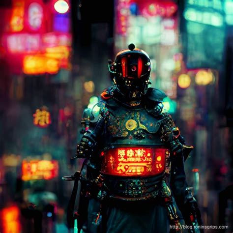 Erika’s Artwork – Neon Cyberpunk Samurai | Ronin's Grips