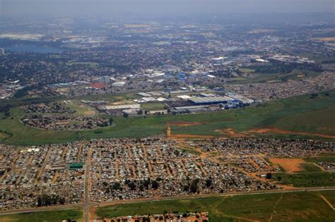 Aerial photograph Boksburg - Township Reiger Park with about 40000 coloured people in the area ...