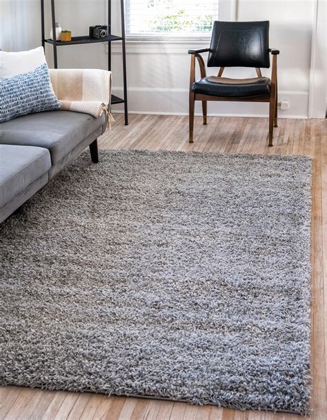 Cloud Gray 10' x 13' Solid Shag Rug | Rugs.ca