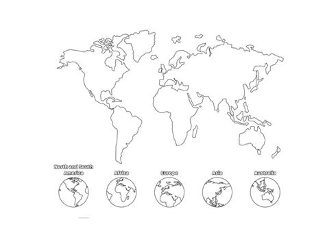 Blank World Map coloring page - Download, Print or Color Online for Free