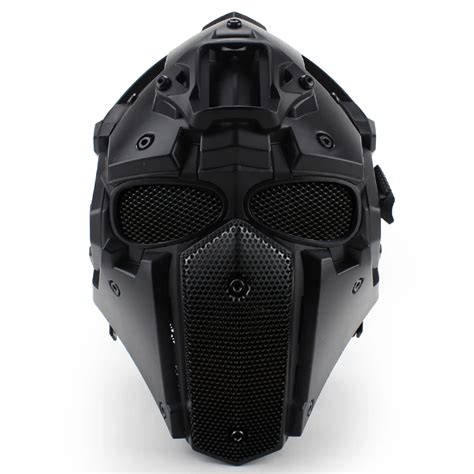 WoSporT Full Face Airsoft Helmet with Mask Steel Goggles Breathable Fan Adjustable Military ...