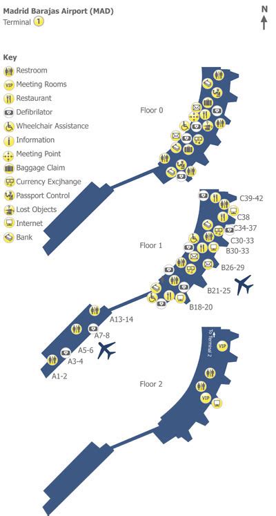 Madrid Airport Map