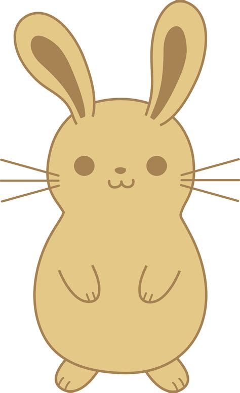 Cute Brown Bunny Rabbit - Free Clip Art