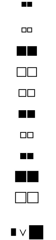 [Tex/LaTex] how to draw this ? Square blank BlackSquare in unicode ...