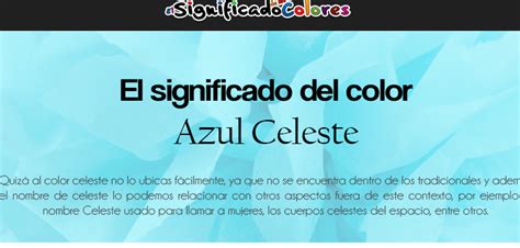 Significado Del Color Azul Cielo